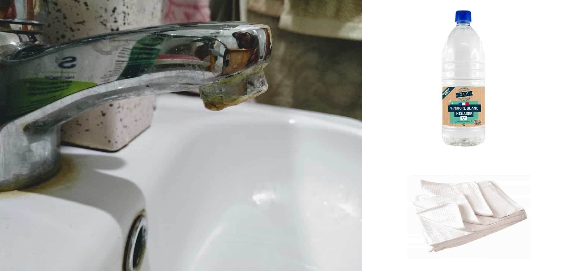 Comment détartrer son robinet sans le démonter avec du vinaigre blanc