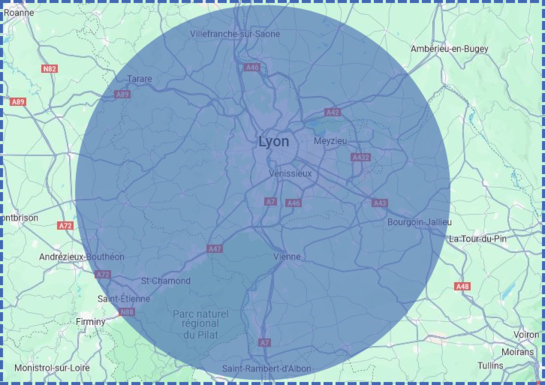 Zone d'intervention - installateur climatisation Lyon et dans la région du Rhone