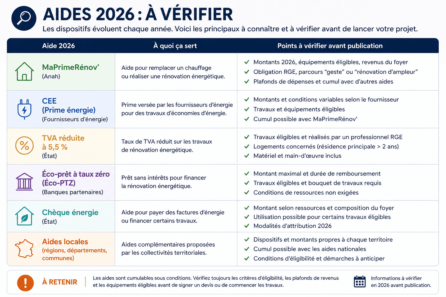 Panorama des aides financières 2026 pour changer de chauffage (montants à vérifier)